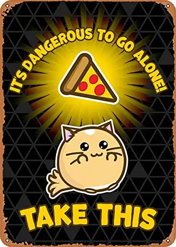 

Its Dangerous to Go Alone Vintage Look Metal Sign Patent Art Prints Retro Gift 8x12 Inch
