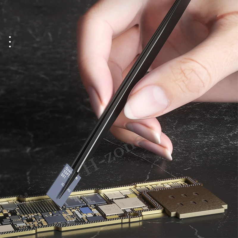Precision Tweezers Phone Repair Tweezers MECHANIC KS-11 Hand Polished Jumper Non-magnetic Tweezers 0.008mm Tip Precision Stainless Steel Mobile Phone Repair Manual Tool
