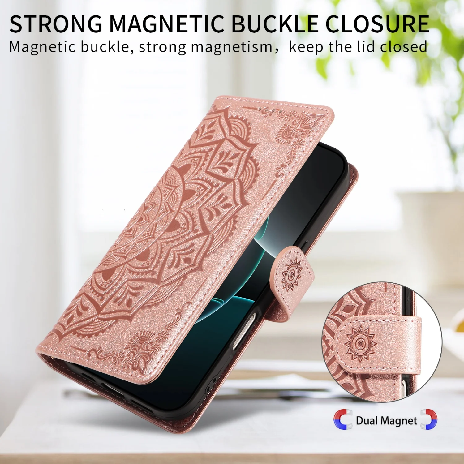 Luxury PU Leather Wallet Case with Flip Stand Cover