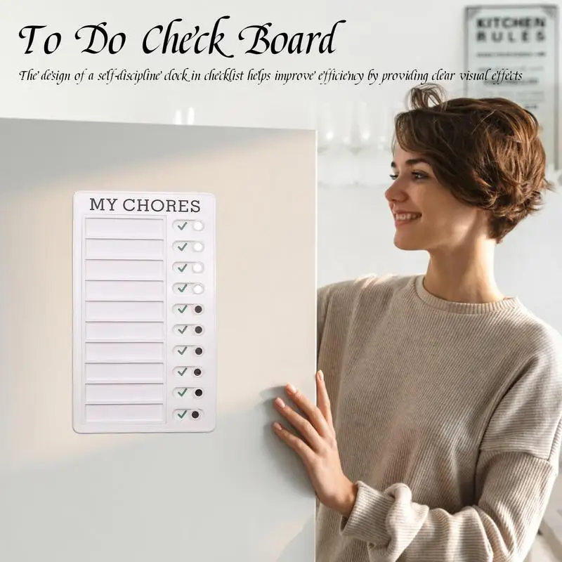 Chore Chart Chores Checklist Task Board Daily Chore Chart With Replacement Cardboard For Kids RV Daily Routine Refrigerator