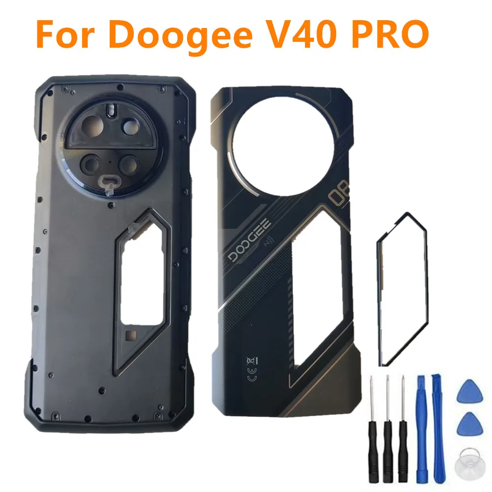 Doogee V40 PRO 휴대폰용 내구성 보호 후면 배터리 케이스 하우징 커버,..