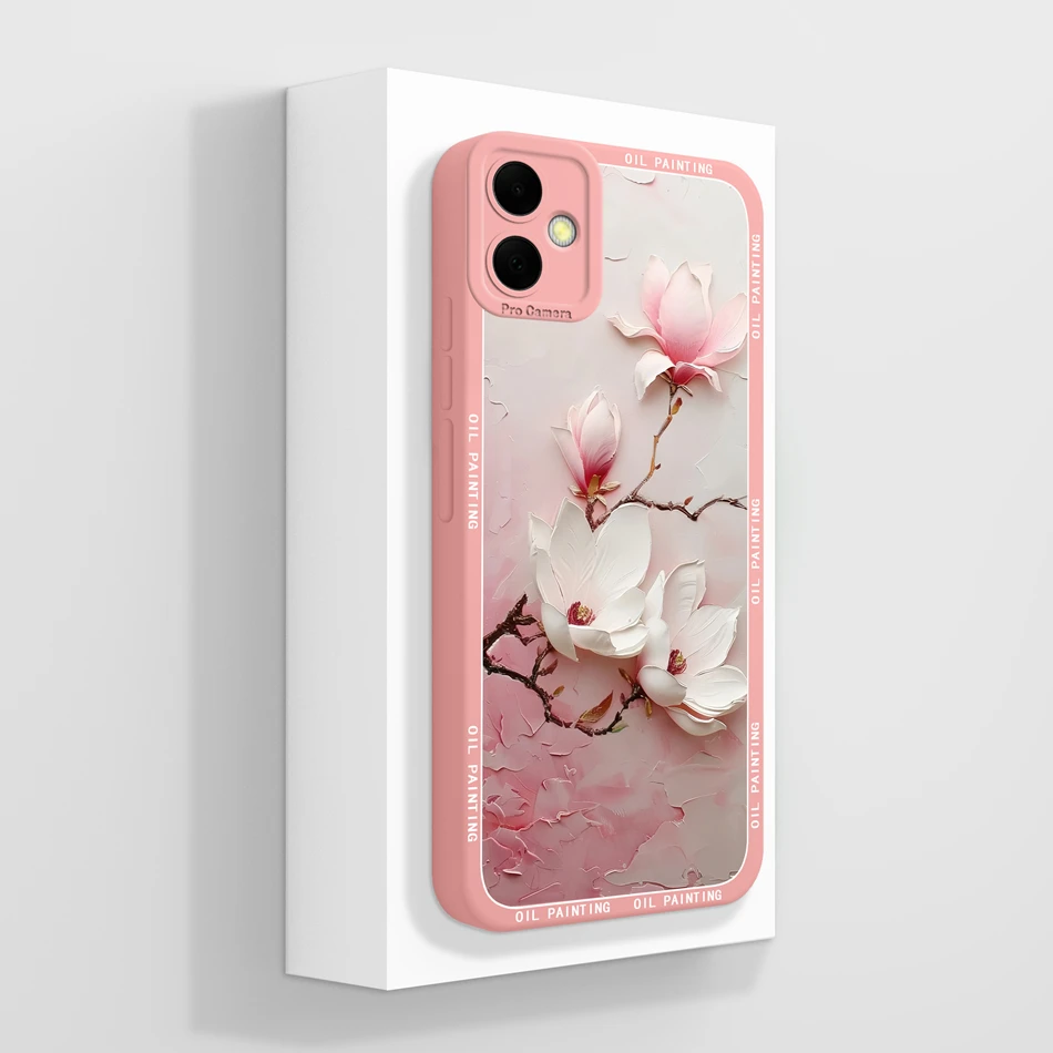 Abstract Design Soft Silicone Bumper Case with Camera Protection