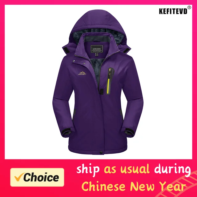 KEFITEVD Women's Winter Snow Jacket Waterproof Thermal Warm Windbreaker  Hiking Camping Fishing Rain Jacket Coat Ski Parka - AliExpress