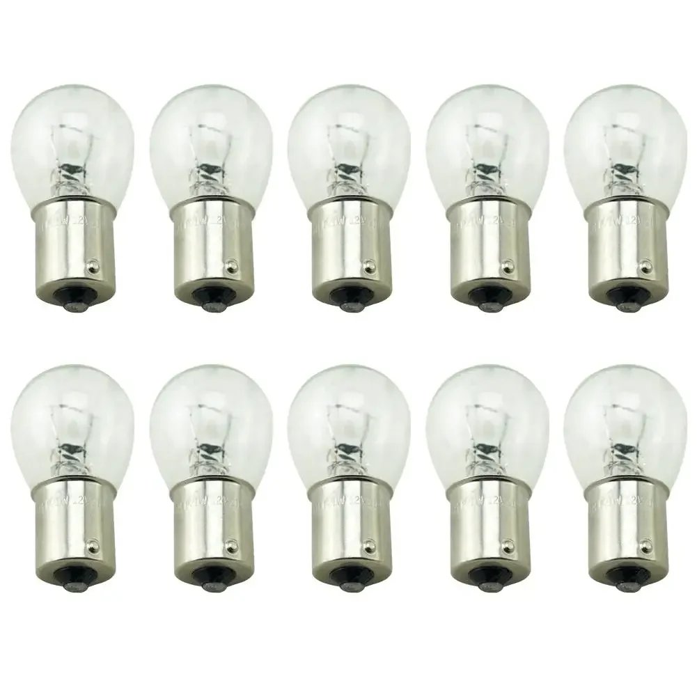 

10 Pcs/Set 12V 1156 BA15S S25 Car Tail Lamp Bulbs Reverse Brake Tail Light Turn Signal Replacement Parts