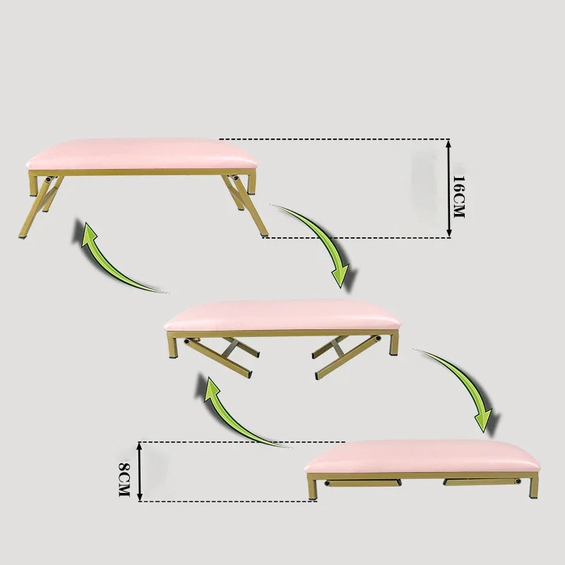 ANGNYA Foldable Nail Arm Hand Rest for Nails PU Leather Nail Art Stand Holder Manicure Table Pedicure Foot Rest Table Salon Tool