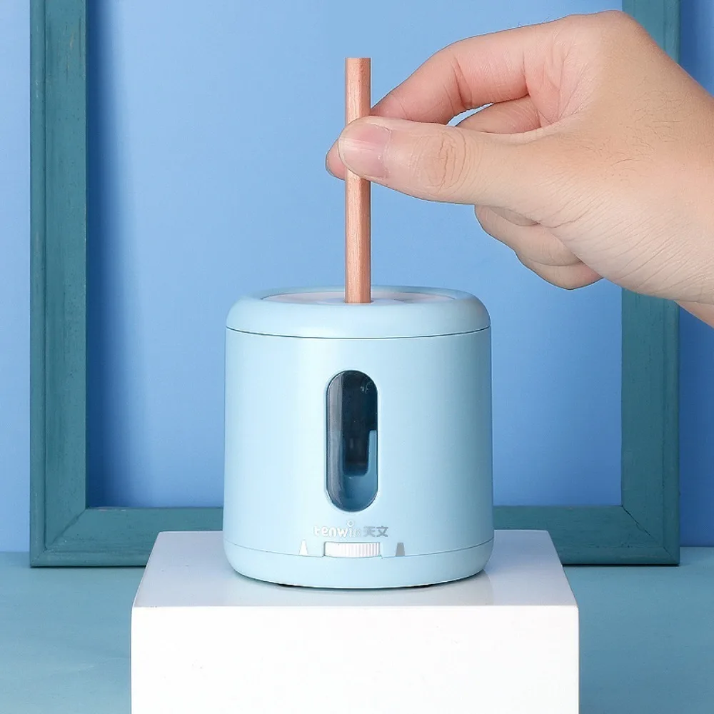 

Kawaii Plastic Cartoon Electric Pencil Sharpener Automatic Easy To Clean Sharpen Two Power Supply Methods School Supplies