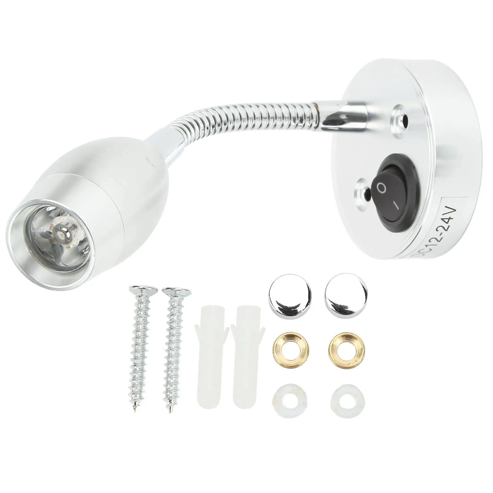 

Adjustable RV LED Reading Lamp Boat Bedside Light Wall Mount Cabin Map Light 12-24V RV Accessories