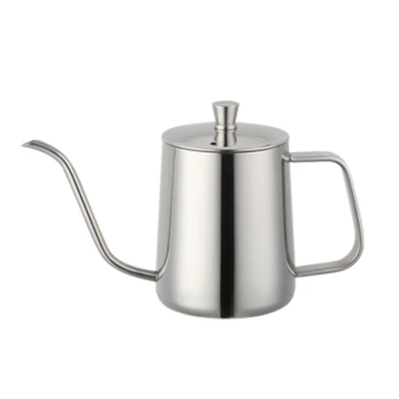 Drip Kettle 350ml 600ml Coffee Tea Pot Non-stick Coating Food Grade Stainless Steel Gooseneck   Swan Neck Thin Mouth