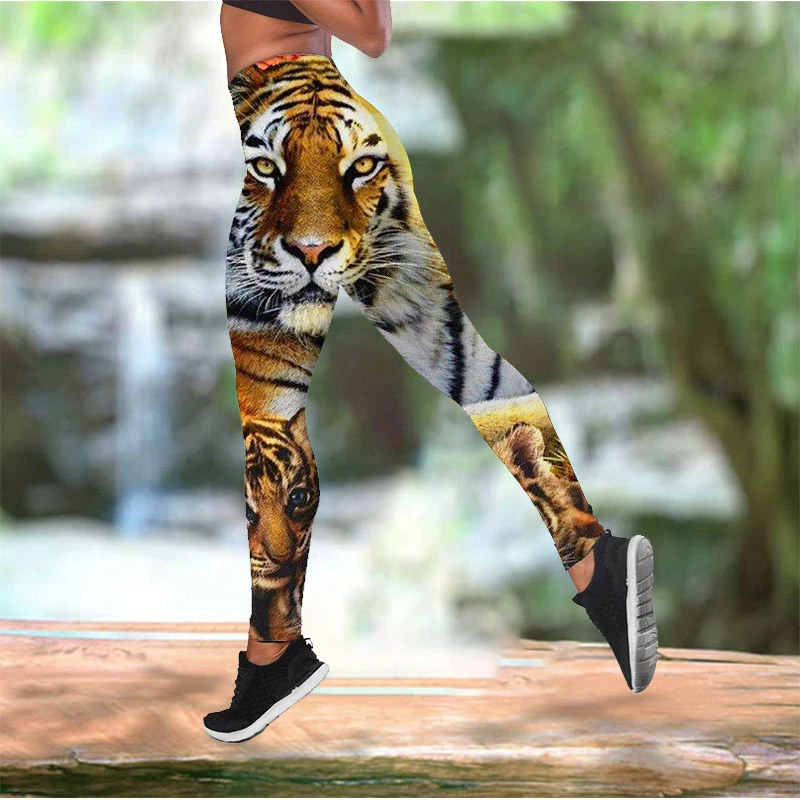 Leggings Women High Waist 3D Tiger Printed Yoga Pants Tights Gym Clothing Animals Workout Leggings Fitness Leggins Ladies Legins workout leggings