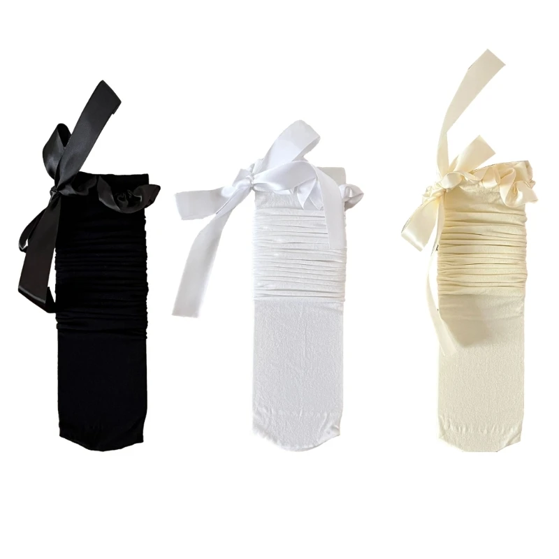 

Women Bows Tie Stocking Smooth Lacy Long Obove Knee Length Mesh Ballet Sock