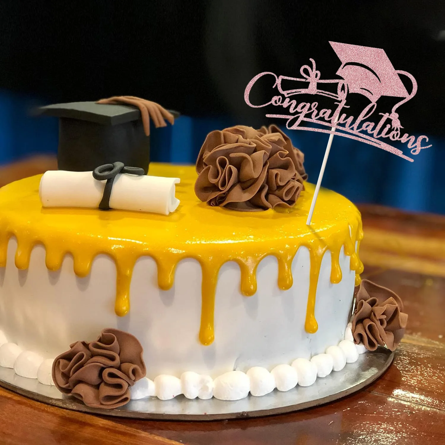 Cake toppers Cake decorations Bachelor Cap Congrasts Grad Acrylic For Birthday Cake Multi-Styles