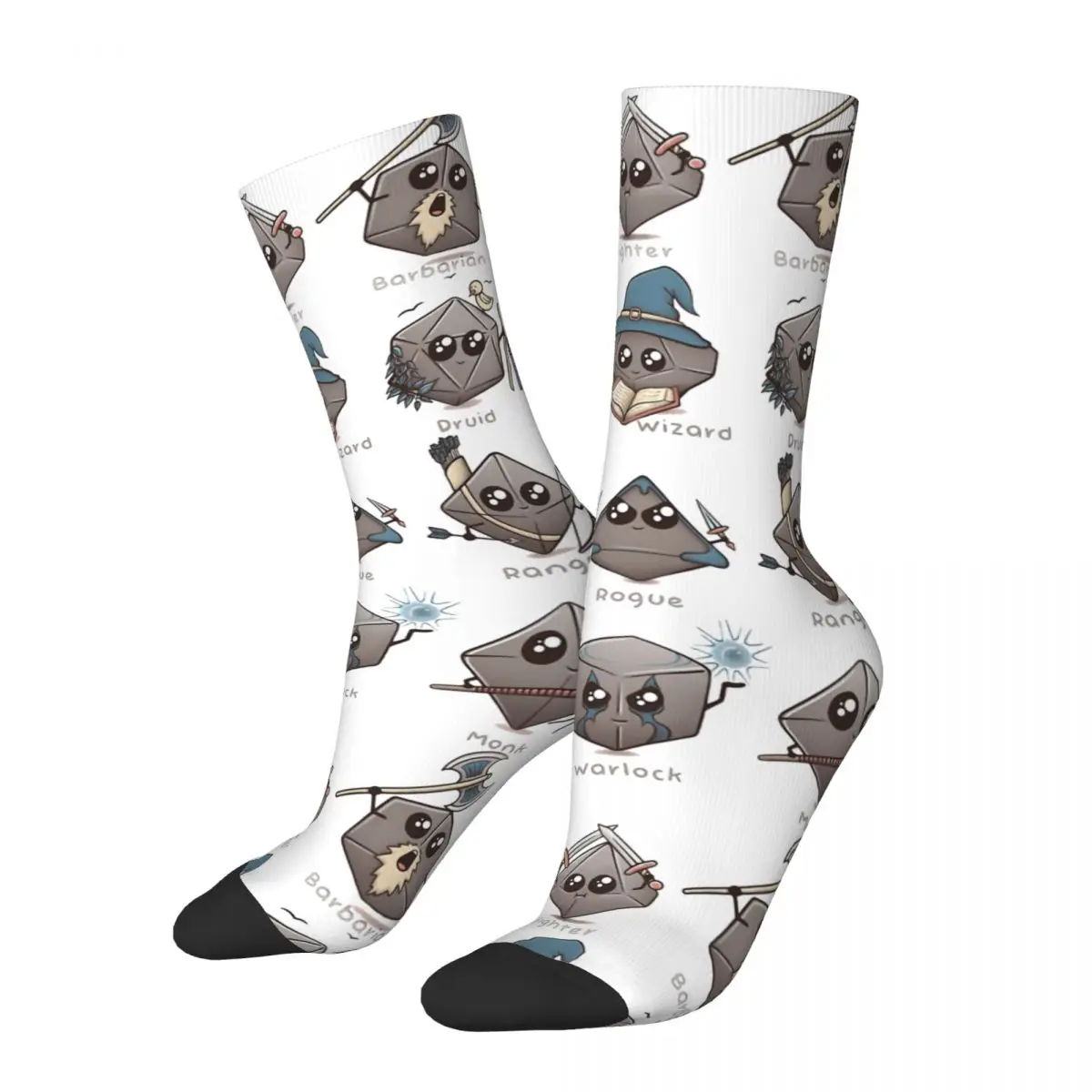

Hip Hop Vintage Kawaii Crazy Men's Socks Unisex DnD Game Harajuku Seamless Printed Funny Novelty Happy Crew Sock Boys Gift