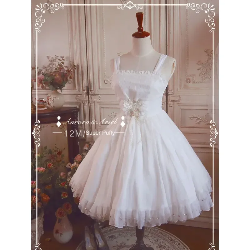 Puffy A line Petticoat 12m Soft Organza Lolita Under Skirt Short Pettiskirt petticoat skirt