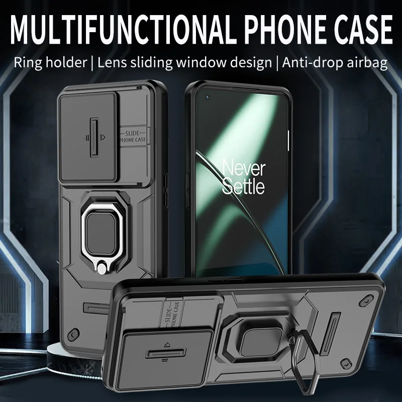 Schiebeobjektiv-Kamerahülle für Oneplus 11 11R ACE 2 Nord CE 3 Lite N30 One plus 1+11 ACE2 Handyhülle, stoßfeste Rüstungsrückseite_voghion.com