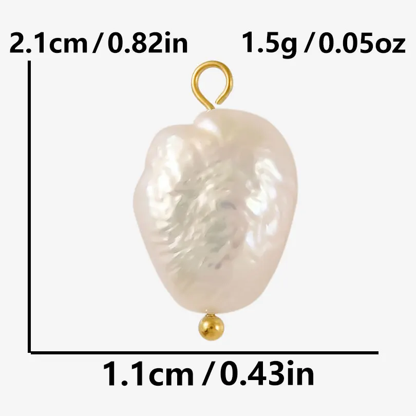 1pc Hohe Qualität Edelstahl Natürliche Süßwasser Perlen Anhänger Textur Unregelmäßige Falten Charme Diy Schmuck Machen Liefert – Detail 22