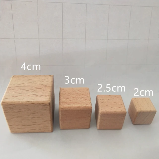 Blank Wood Blocks for Crafting, 2 inch 10PCS Unfinished Large Wooden Blocks  for Crafts and Decor, Natural Solid Wooden Squares Wood Cubes for Baby