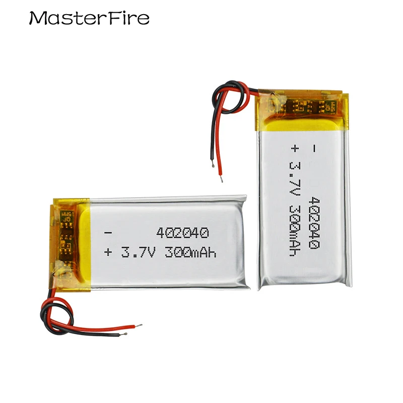 2-10 قطعة 402040 3.7 فولت 300 مللي أمبير بطارية ليثيوم بوليمر قابلة للشحن لسيارة مسجل ماوس لاسلكي بلوتوث سماعة البخاخات خلية