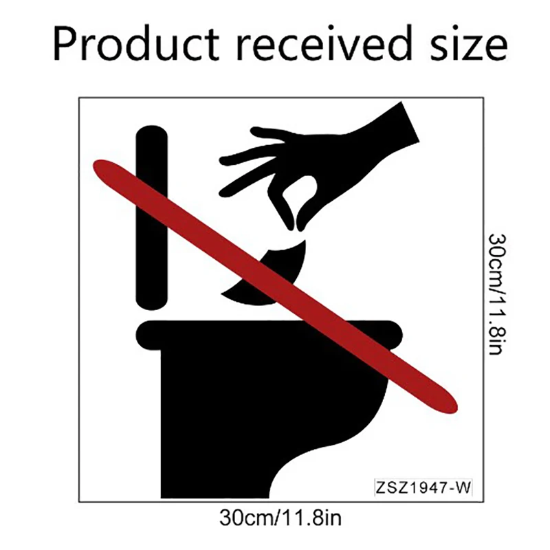 Bathroom Warning Removable Toilet Sticker No Toilet Paper Into Sign Creative Wall Stickers toilet stickers toilet wall stickers toilet seat stickers