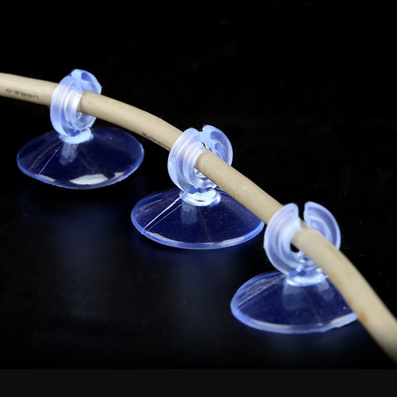 Ventose Per Acquario - Set Di 20 Clip, Per Tubi 4-6 Mm - Fissaggio Tubi Aria, Filtro, Riscaldatore