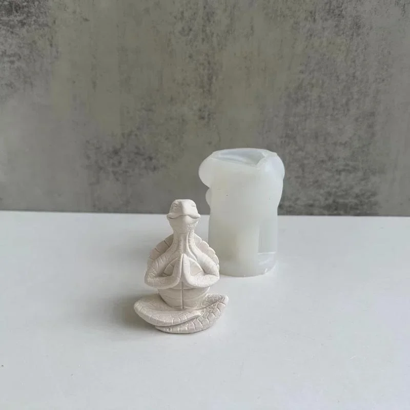 Meditation Turtle Silicone Candle Mold 3D Marine Animal Aromatherapy Plaster Soap Resin Make DIY Chocolate Cake Tool Home Gift