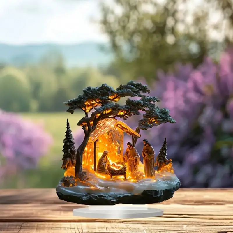 Acrylic Virgin Mary Nativity Statue 2