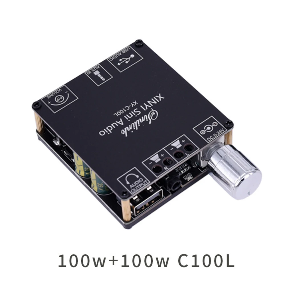 

100W Power Amplifier Board Stereo Sound MP3 Decoder AUX Input Bluetooth-compatible Music Module Stepless Adjustable