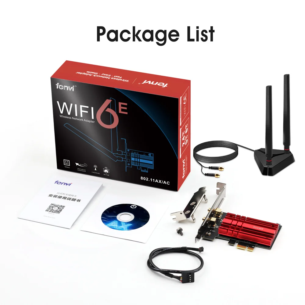 Adaptador Wi-fi sem Fio Fenvi para Desktop Placa de Rede Dissipador de Calor Antena de Alto Ganho Bluetooth 5.3 802.11ax 6e Ax210 Axe3000pro - Imagem 6