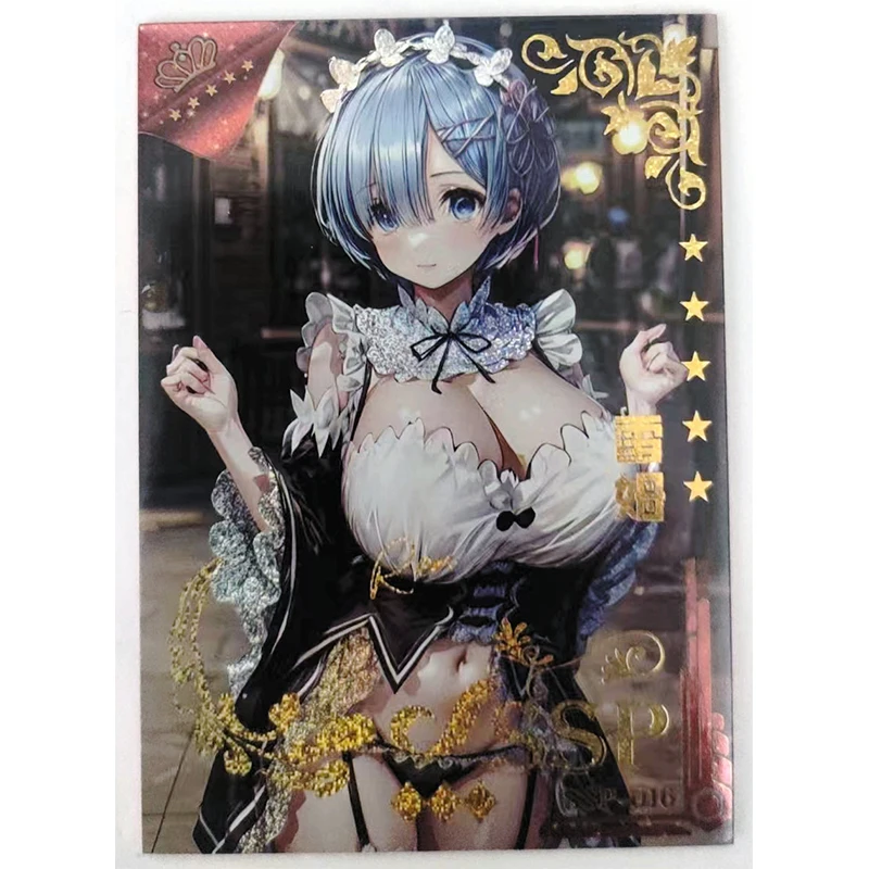 Anime Goddess Story Kamado Nezuko Yae Miko Rem Ganyu Nami Uta Raiden Shogun Collectible Card Toys Christmas Birthday Gifts