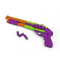 Rubber Band Gun Toys 8-Round Mini Shotgun Rifle Model Burst Small Spray Soft Bullet Gun Game Role Playing Tool 1