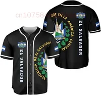 New El Salvador  Custom Name Baseball Shirt Jersey Summer New Fashion 3DPrint Funny Beach Short Sleeve Sport Casual 1