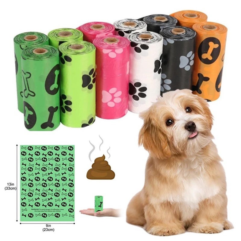 Pet Poop Bags Disposable Waste Bags For Dog and Cat Small Rolls Outdoor Clean Pets Supplies