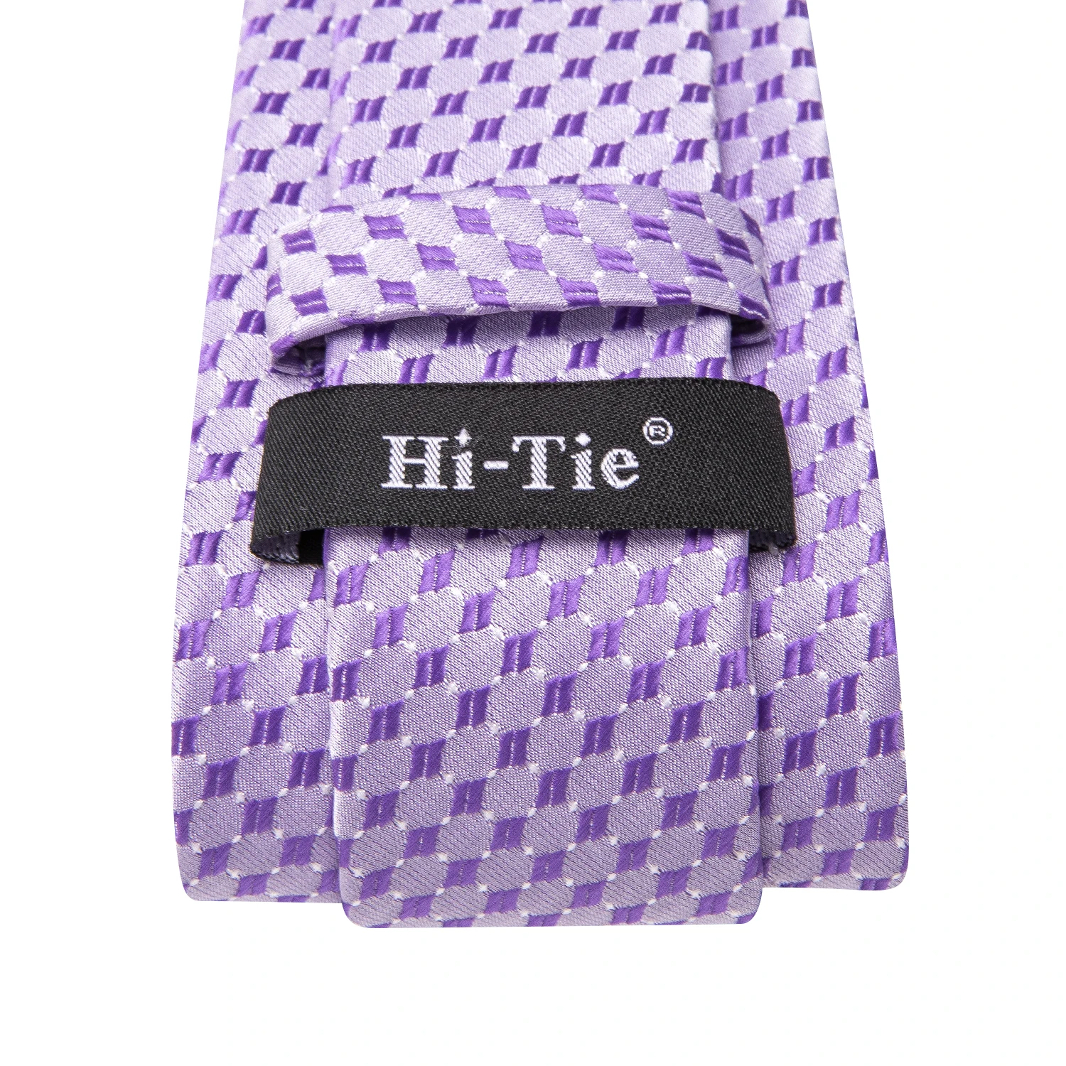 Hi-Tie Voilet Lilac Dot Neuheit Herren Elegante Krawatte Taschentuch Manschettenknöpfe für Smoking Mode Klassische Seide Luxuskrawatte für Herren – Detail 7