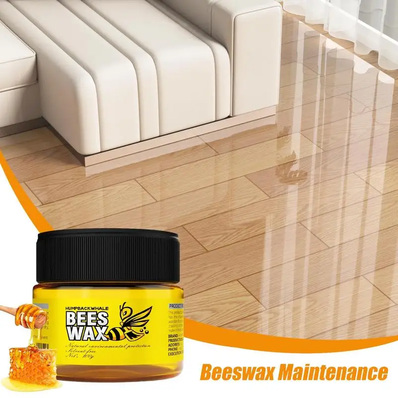 Beeswax Wood Polish Wood Furniture Polishing Beeswax Polisher Floor Polish Care Wear-Resistance Brighten Refill Wax For Home