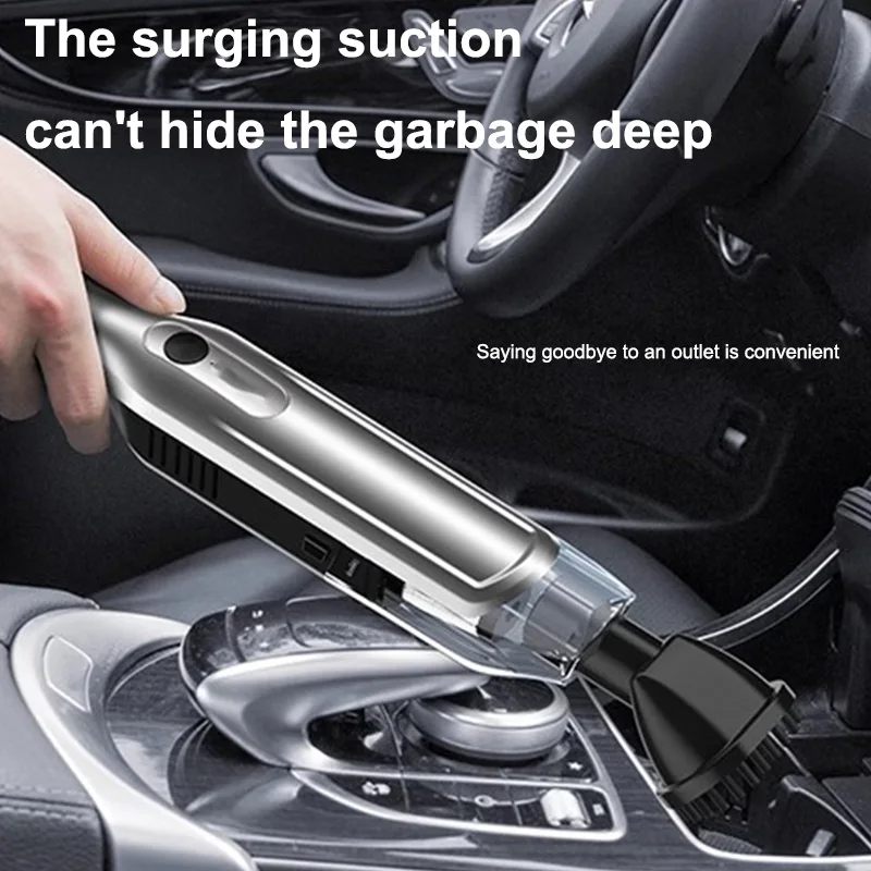 Wireless Car Vacuum Cleaner 19800Pa 80W Mini Handheld Strong Suction Cleaning Machine Appliance Cleaner for Home Office Car