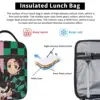 Demon Slayer Anime Nezuko Tanjiro Insulated Lunch Bags High Capacity Meal Container Thermal Bag Lunch Box Tote Office Outdoor 5
