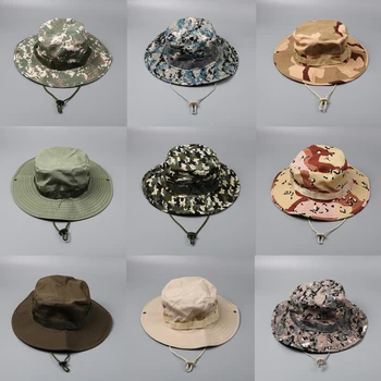 Cappelli Boonie tattici mimetici Cappello da cecchino da arrampicata da campeggio Cappello da cecchino da uomo Cappello da trekking da pesca all'aperto Cappellini Boonie protettivi per il sole