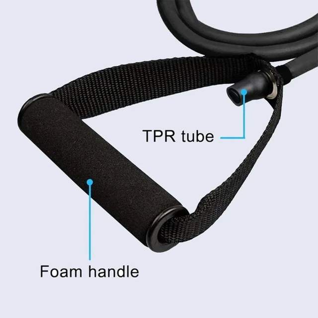 Premium Adjustable Elastic Resistance Bands with 5 Levels of Rubber Resistance for Intense Full Body Workout - Versatile Gym Equ 4