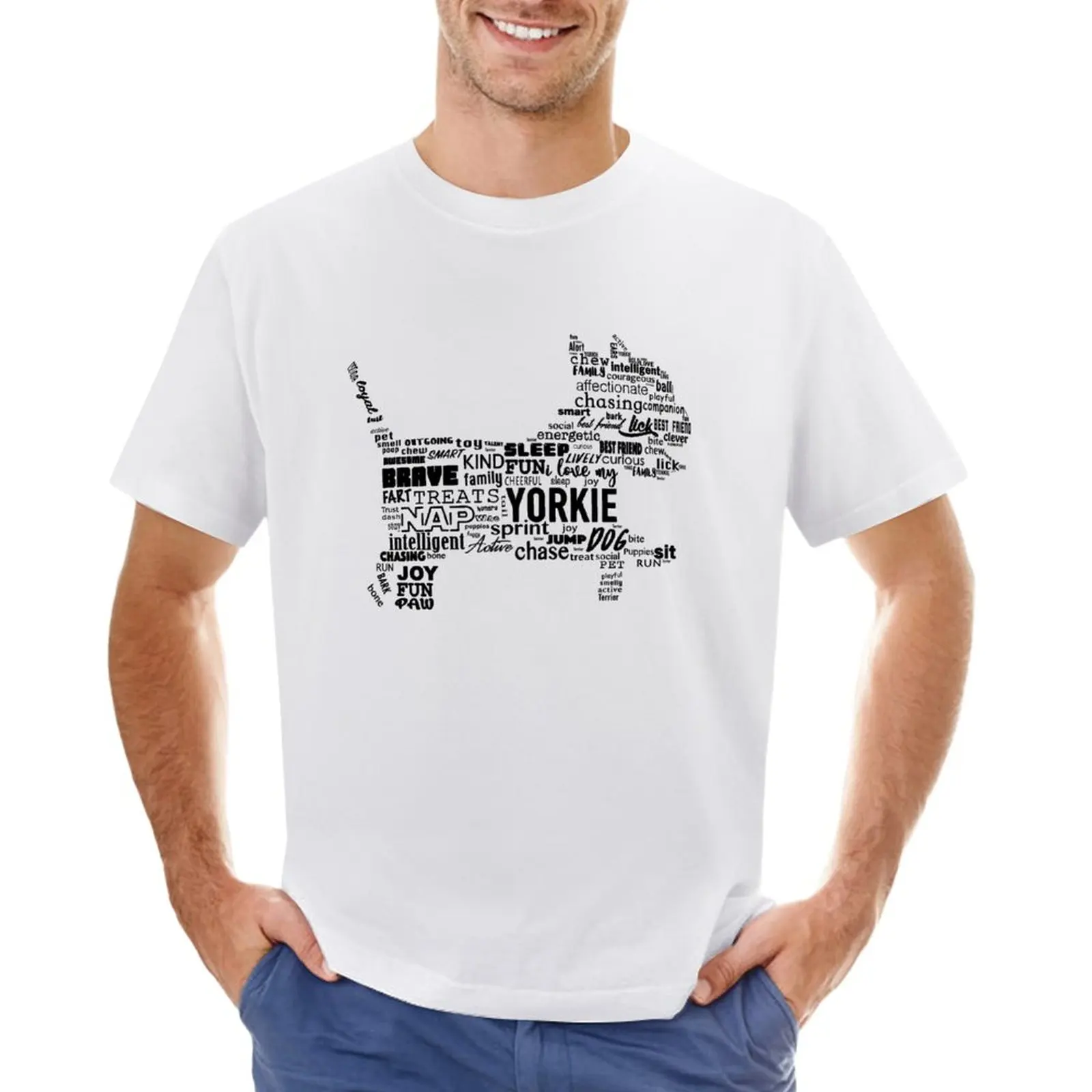 

Yorkshire Terrier Ways To Describe My Dog T-Shirt summer clothes korean fashion t shirts for men cotton