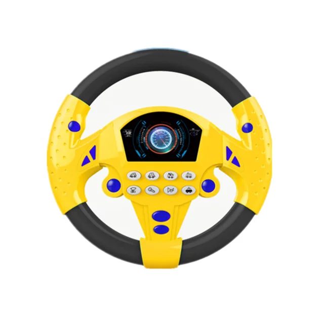 Eletric Simulation Steering Wheel Toy with Light Sound Baby Kids Musical Educational Copilot Stroller Steering Wheel Vocal Toys 5