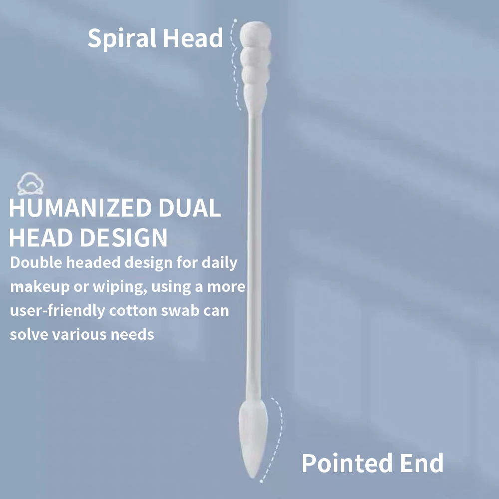 Double Ended Cotton Pads Pointed Wooden Swab Makeup Remover Box Ear Cleaning Disposable Cotton Swabs 600/400/200PCS