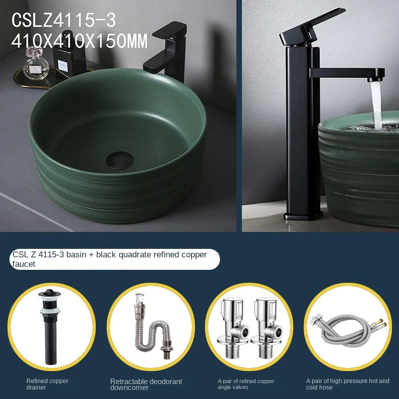 

Industrial style pedestal basin ceramic wash bathroom colourful art wash household deepening