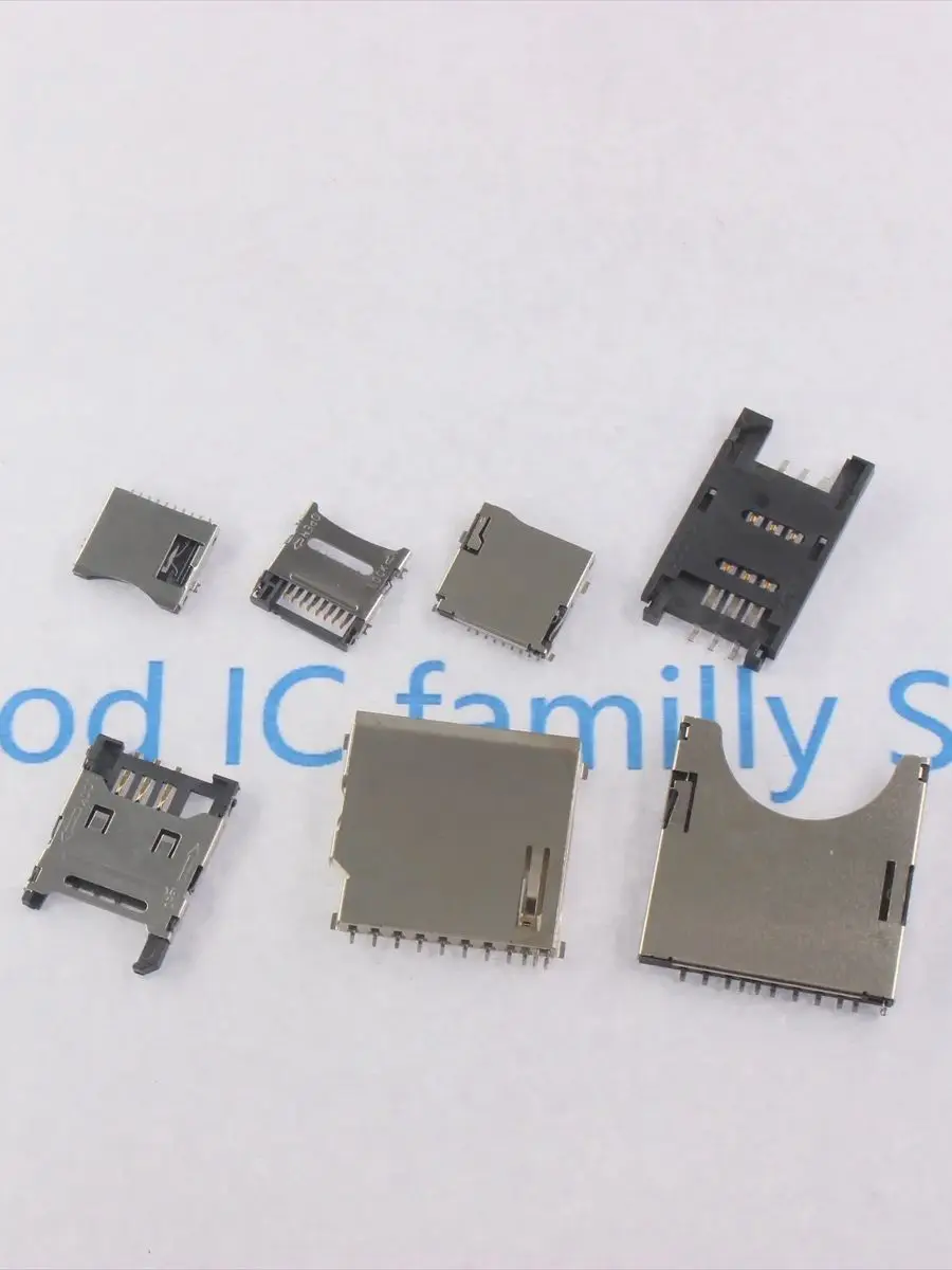 10 Stück SD/Mini/TF/SIM/Nano/Mikro-Kartenhalter, Kartensteckplatz, Größe lang und kurz, mit selbstelastischem Klappdeckel – Detail 2