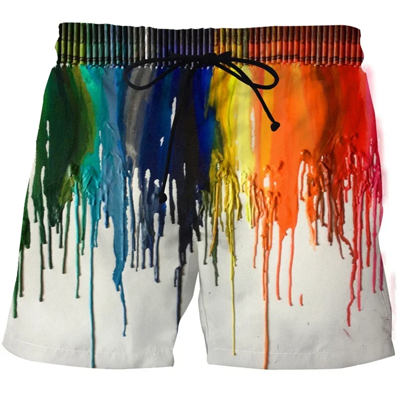 Summer 3D Print Beach Shorts Men Women Abstract Art Cool Short Pants Casual Comforts Skateboard Shorts Sport Swim Trunks 5