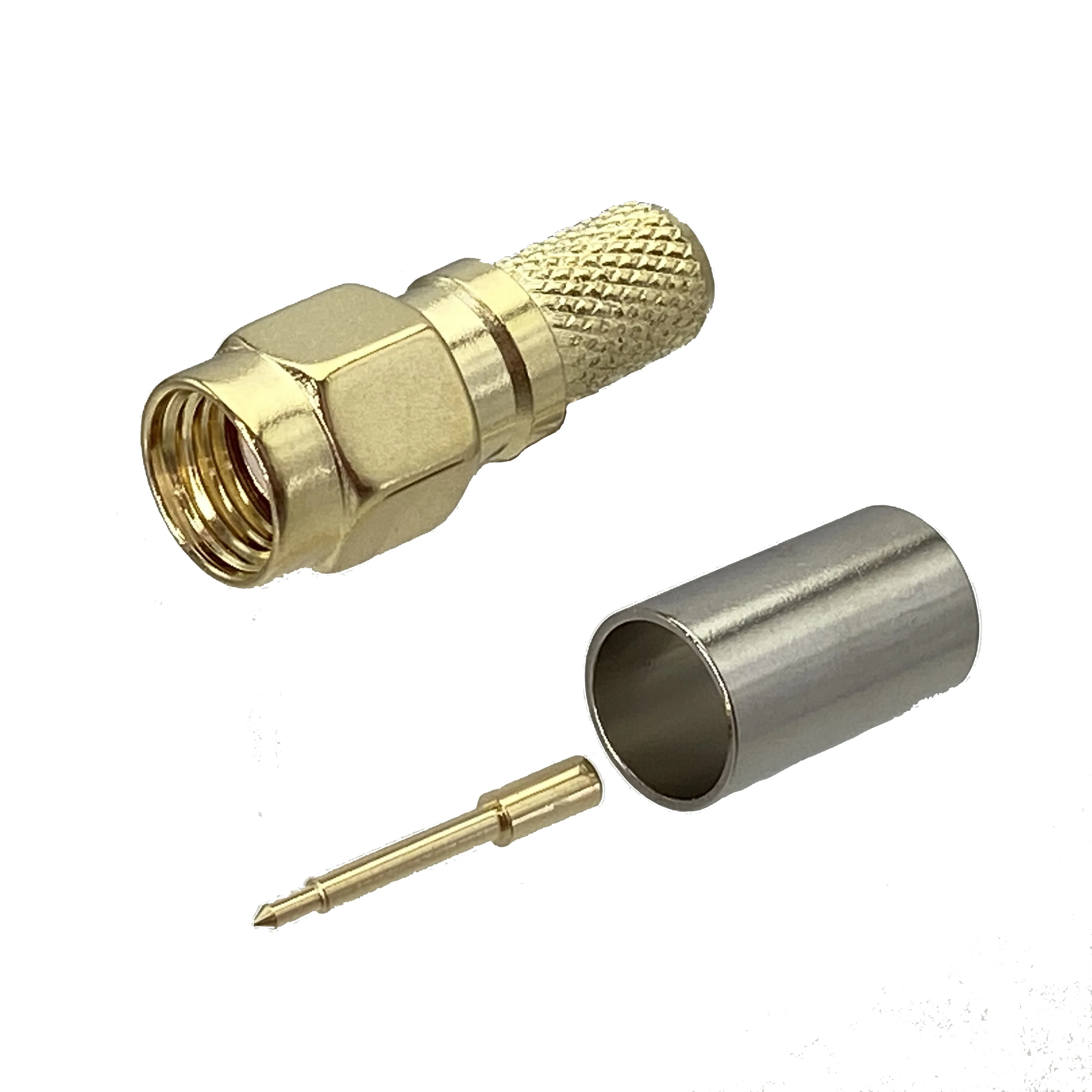 

1pcs Connector SMA Plug Male Cimp For RG8X RG-8X LMR240 Cable Straight RF Coaxial Adapter Wire Terminals New