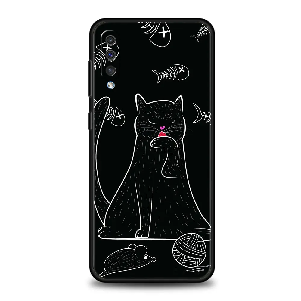 Chic Black Cat Design Phone Case Cover