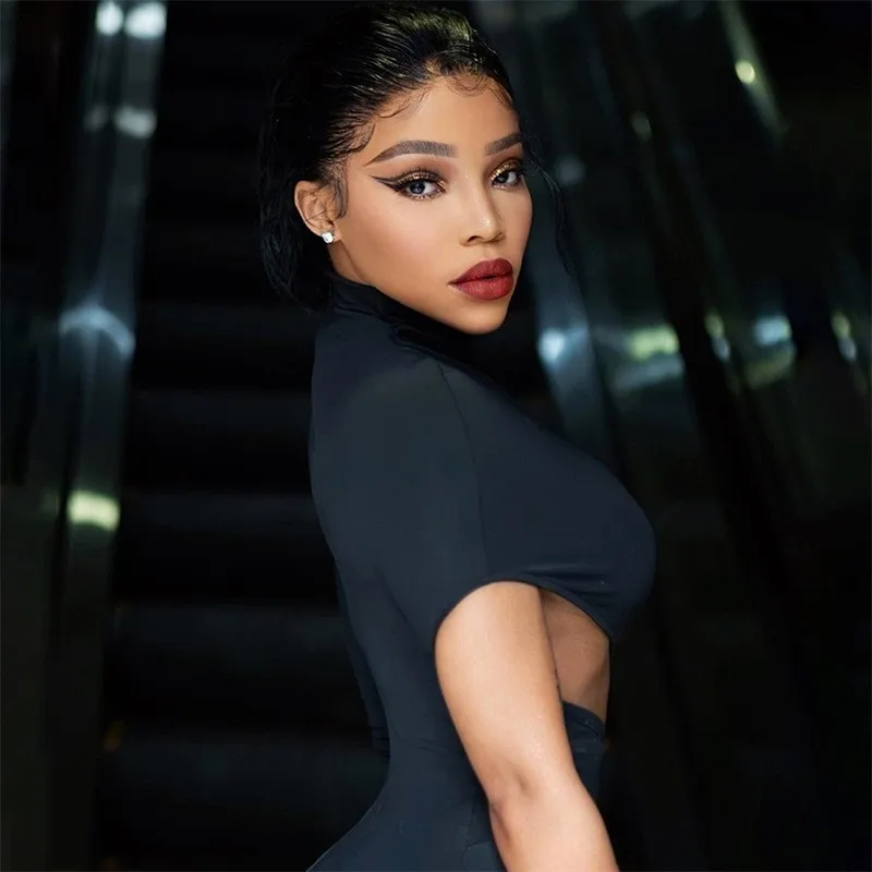 Women Sexy Cut Out Irregular Jumpsuits Black Hipster Long Sleeve One Piece Rompers 2023 Fashion Overalls Streetwear Slim Outfits
