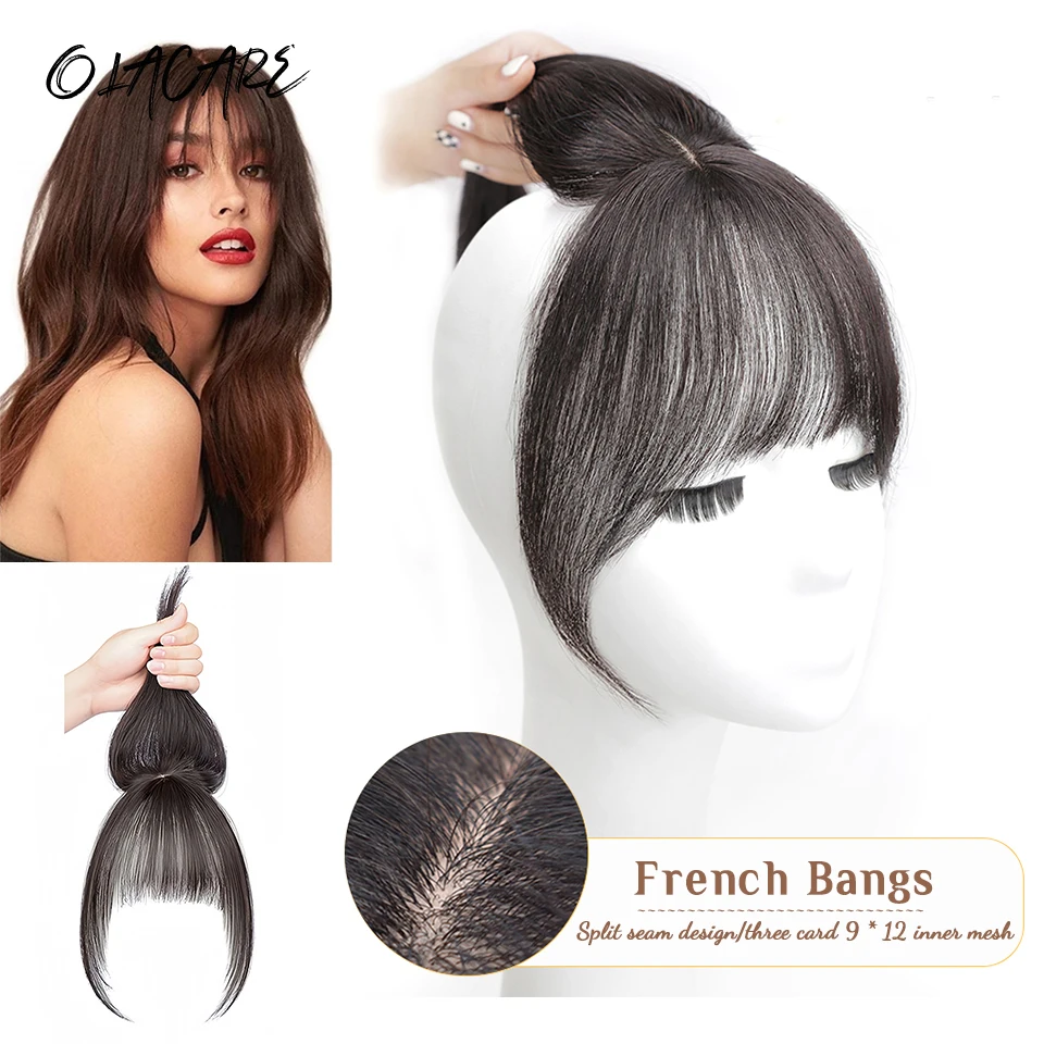 

Synthetic 3D Air Bangs Hair Fake Fringe Natural False Bang Topper Hairpiece Invisible Clourse Bang Clip-In Bangs Extension