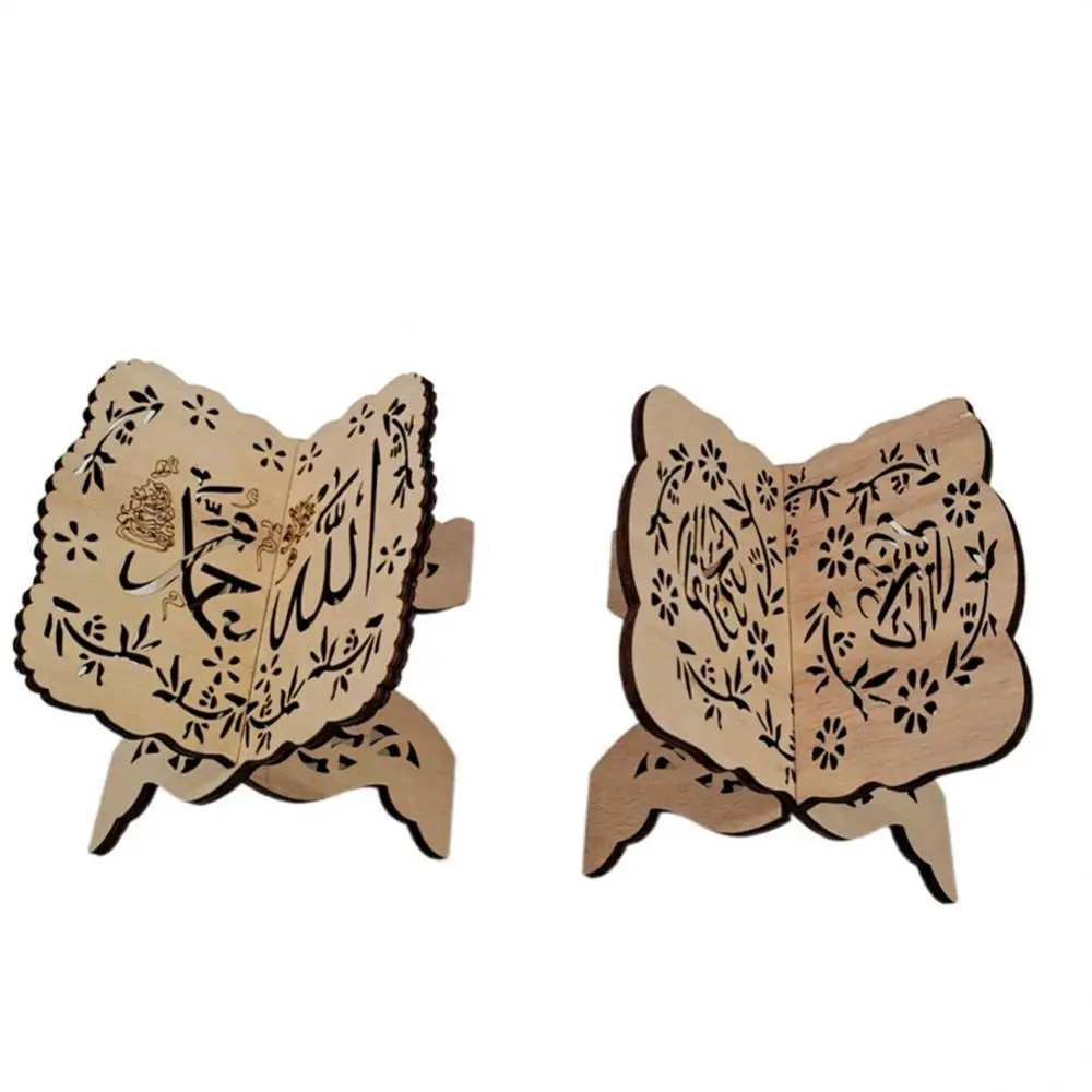 Legno Eid Mubarak Quran Holy Book Stand Holder Islamico Musulmano Ramadan Kareem Decorazione Per La Casa Mini Ramadan Mubarak Eid Regali