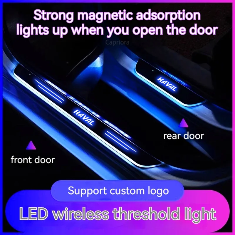 

HAVAL H6 JOLION HEV H3 H2 F7 H9 H5 M4 GWM DARGO X-DOG Wireless LED Car By Sill Welcome Pedal Threshold Light Atmosphere lamp
