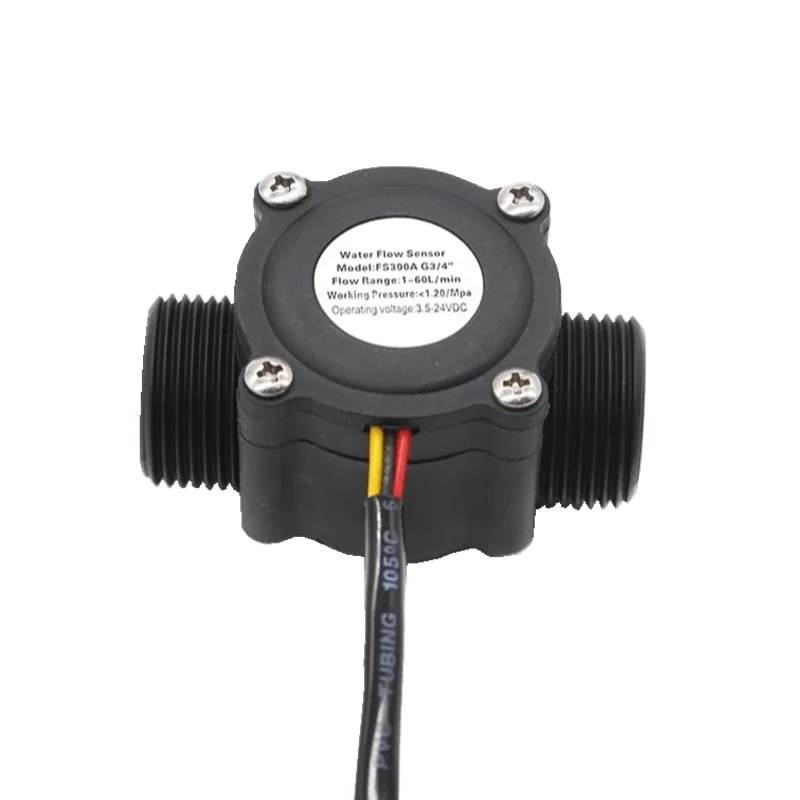3.5~24Vdc FS300A G3/4" DN20 pipe Water Flow Hall Sensor Hall Flowmeter 1-60L/min tools
